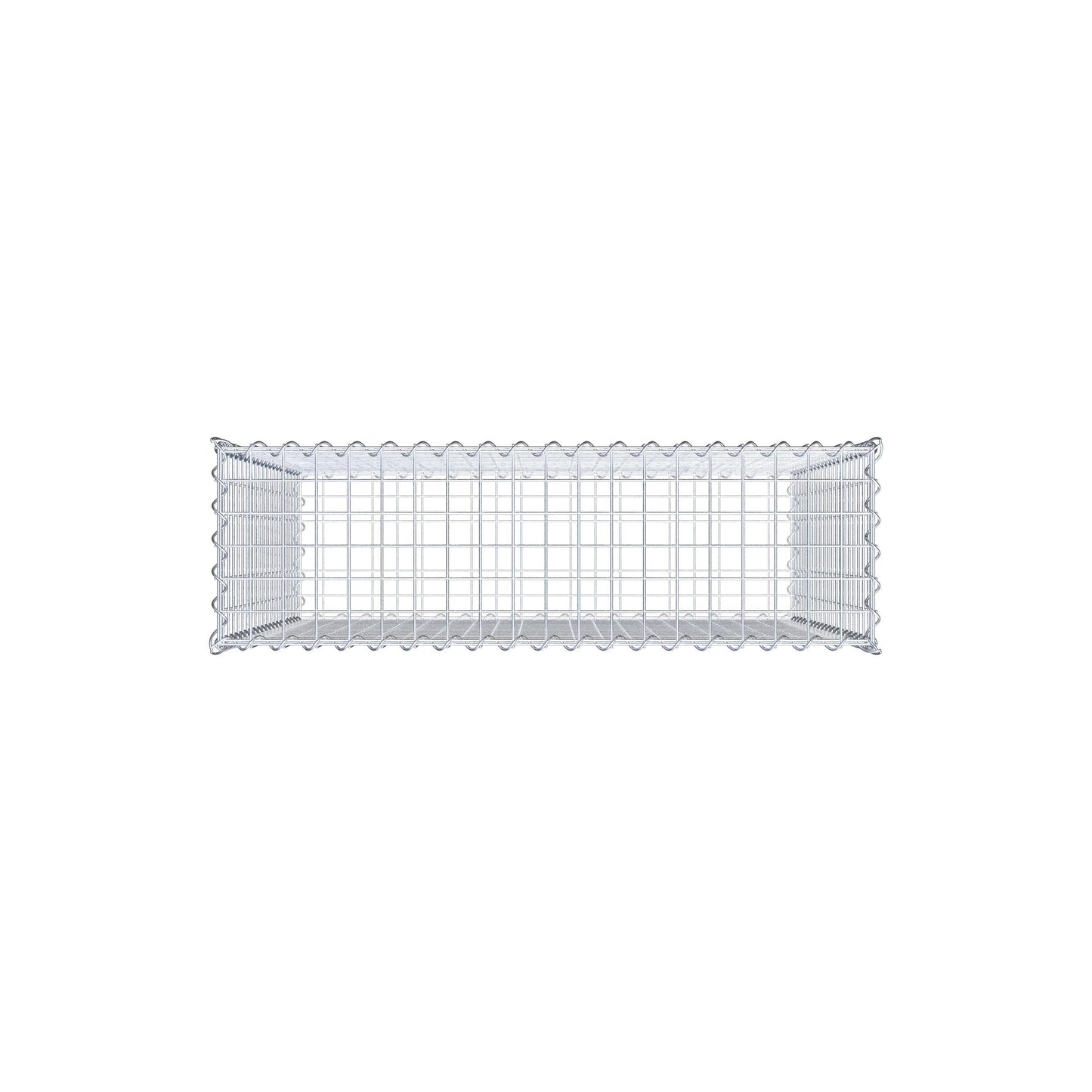 Gabião 100 cm x 100 cm x 30 cm (C x A x P), malhagem 5 cm x 5 cm, espiral