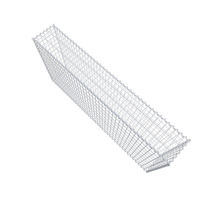 Gabion 200 cm x 100 cm x 30 cm (L x H x D), maskestørrelse 5 cm x 10 cm, spiral