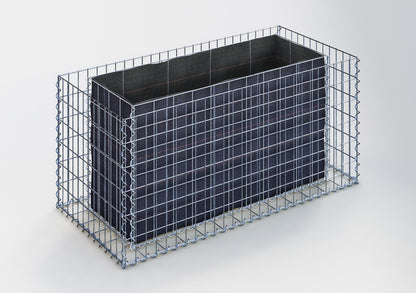 Högbädd, fyrkantig 130 cm x 60 cm x 60 cm (L x H x D), maskstorlek 5 x 10 cm, väggtjocklek 10 cm
