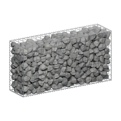 Gabbione 200 cm x 100 cm x 50 cm (L x H x P), maglia 10 cm x 10 cm, spirale