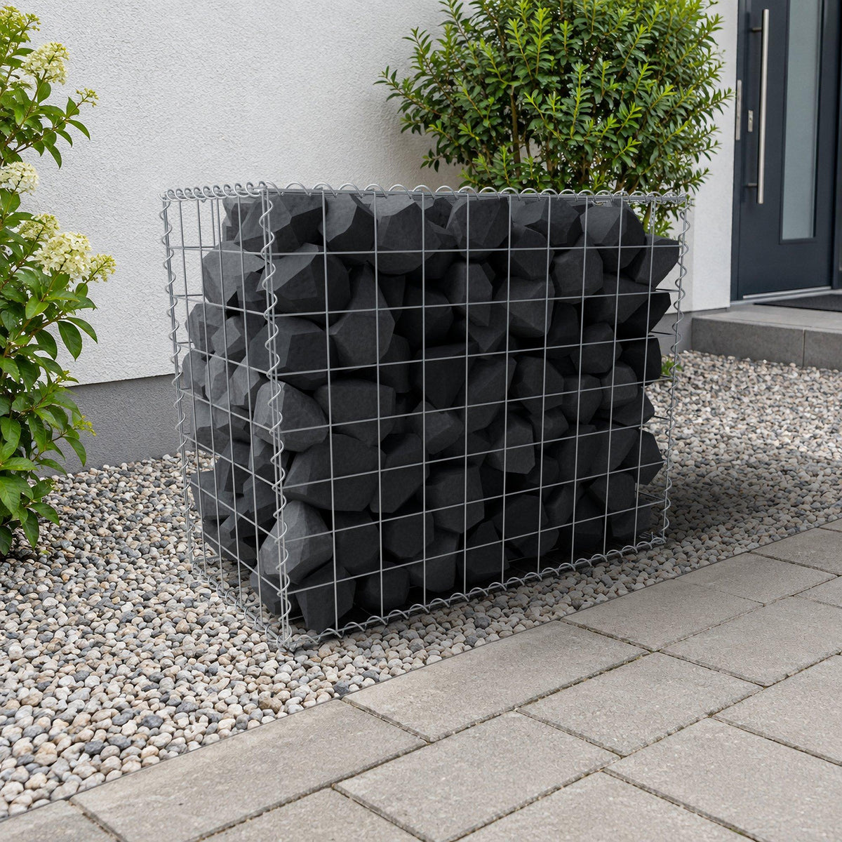 Gabion 100 cm x 80 cm x 50 cm (L x H x D), maskestørrelse 10 cm x 10 cm, spiral