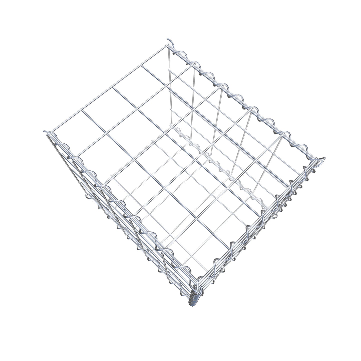 Opvokset gabion type 2 50 cm x 40 cm x 40 cm (L x H x D), maskestørrelse 10 cm x 10 cm, spiral