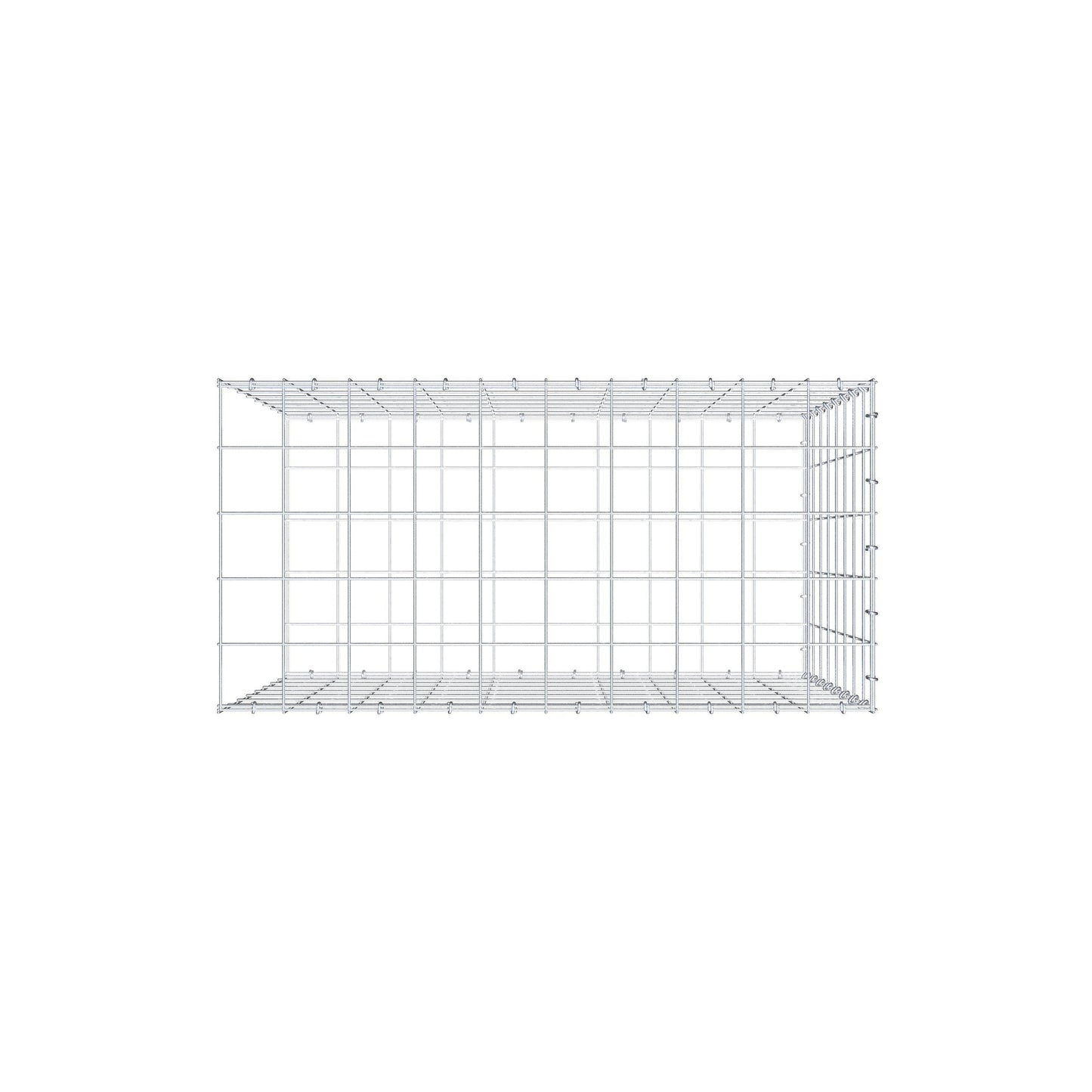 Gavión complementario de tipo 2 100 cm x 80 cm x 50 cm (L x A x P), malla 10 cm x 10 cm, anillo en C