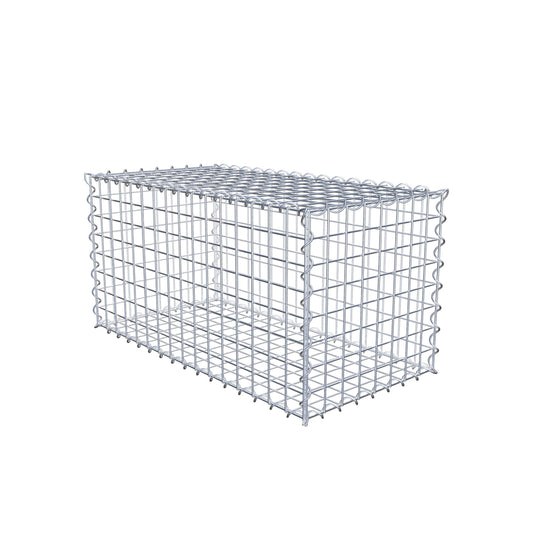 Gabion 80 cm x 40 cm x 40 cm (L x H x D), maskestørrelse 5 cm x 5 cm, spiral