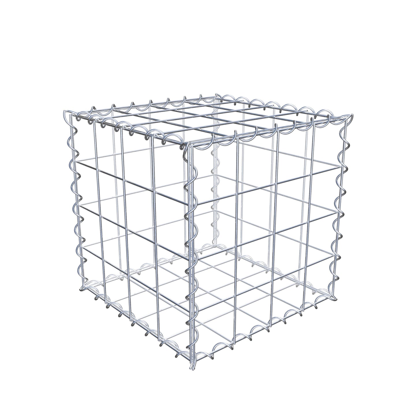 Gabion 40 cm x 40 cm x 40 cm (L x H x D), mesh size 10 cm x 10 cm, spiral