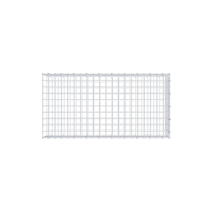 Typ 2 påbyggnadsgabion 100 cm x 20 cm x 50 cm (L x H x D), maskstorlek 5 cm x 5 cm, C-ring