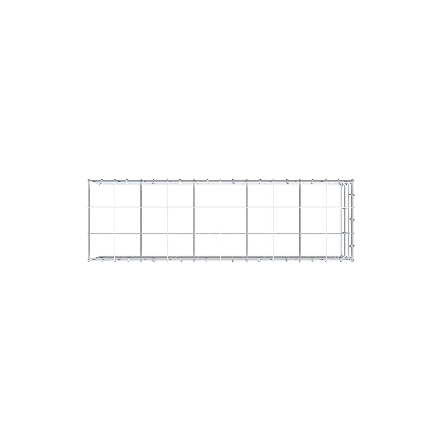 Gabbione aggiuntivo tipo 4 100 cm x 30 cm x 30 cm (L x H x P), maglia 10 cm x 10 cm, anello a C