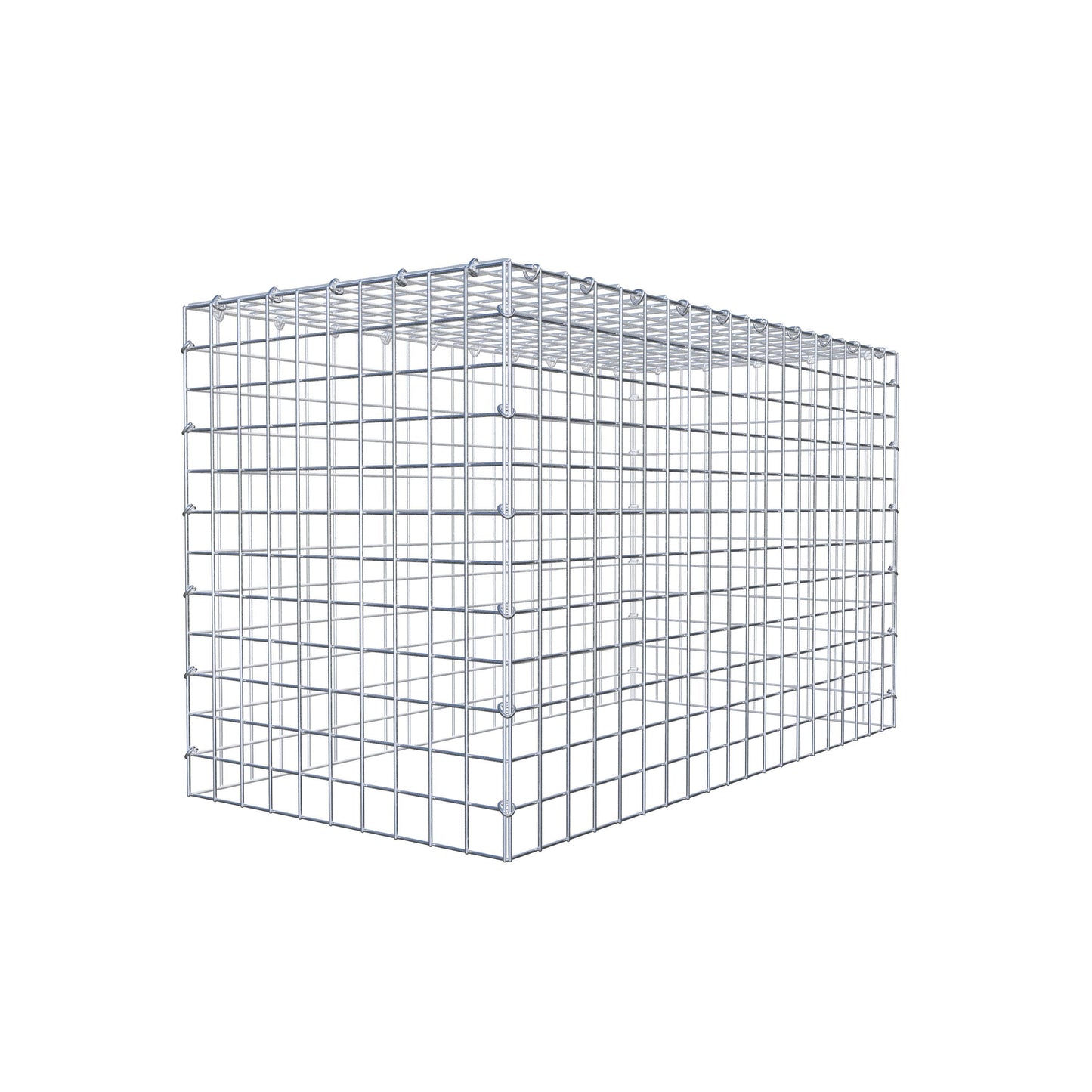 Type 3 oplegkorf 100 cm x 60 cm x 50 cm (L x H x D), maaswijdte 5 cm x 5 cm, C-ring