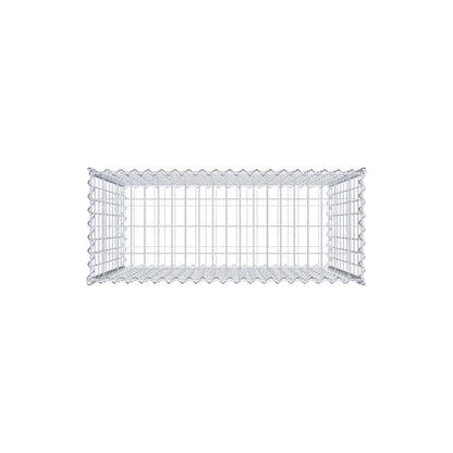 Gabião 100 cm x 100 cm x 40 cm (C x A x P), malhagem 5 cm x 10 cm, espiral