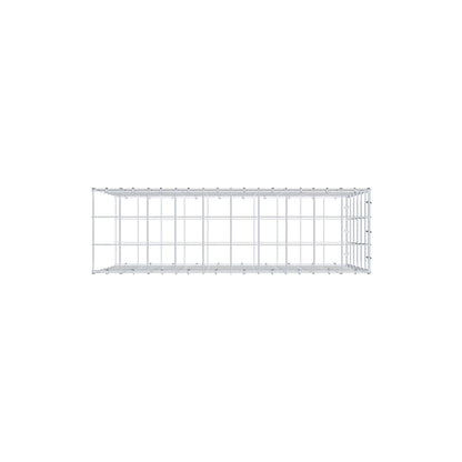 Gavión complementario de tipo 2 100 cm x 60 cm x 30 cm (largo x alto x fondo), malla 10 cm x 10 cm, anillo en C