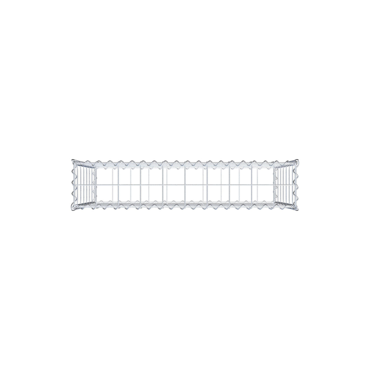Gabion 100 cm x 70 cm x 20 cm (L x H x D), maskstorlek 10 cm x 10 cm, spiral