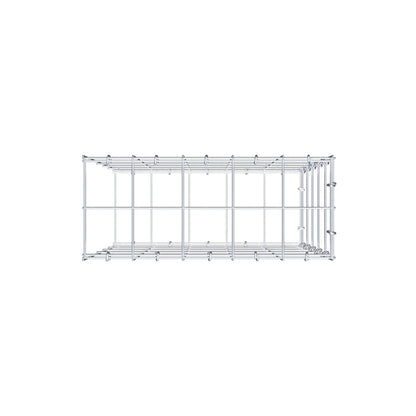 Monteret gabion type 2 50 cm x 50 cm x 20 cm (L x H x D), maskestørrelse 10 cm x 10 cm, C-ring
