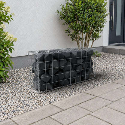 Gabion 100 cm x 50 cm x 30 cm (L x H x D), maskestørrelse 10 cm x 10 cm, spiral