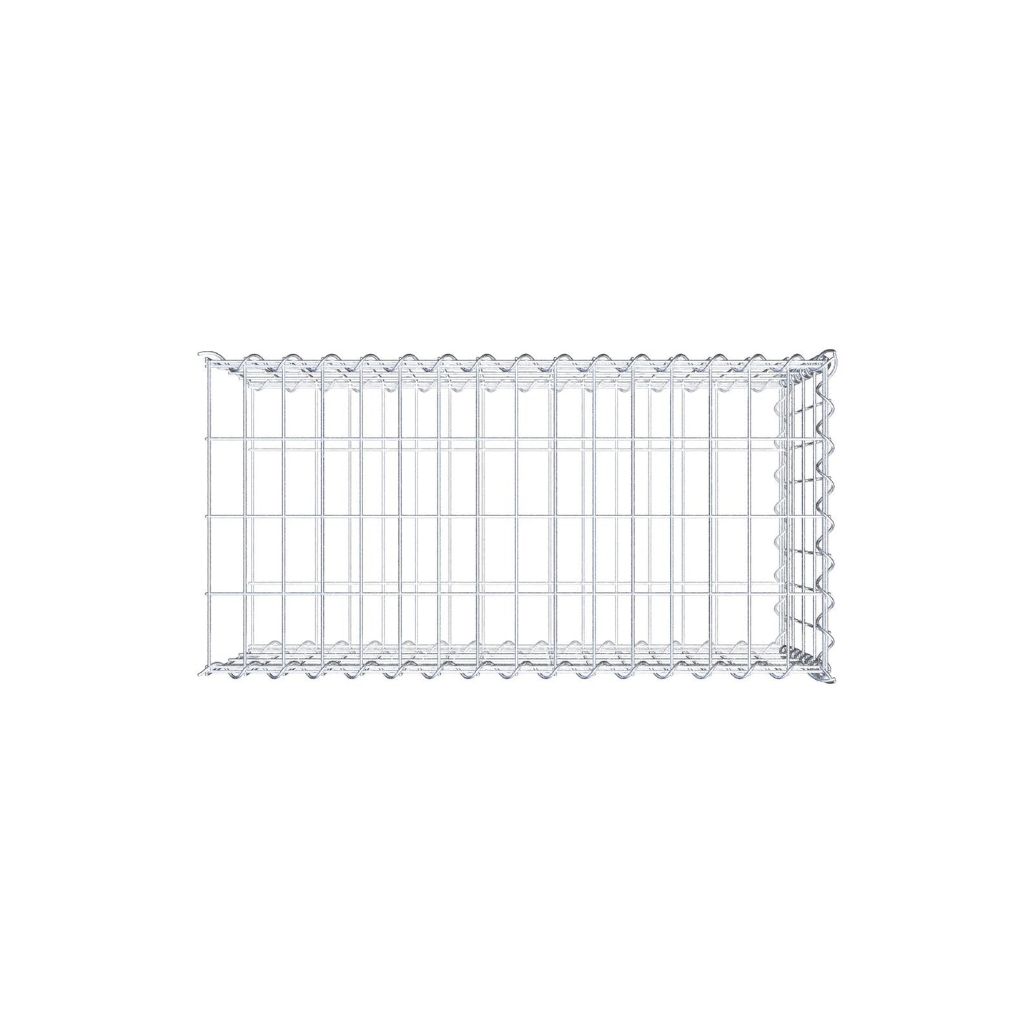 Extra gabion typ 2 80 cm x 40 cm x 40 cm (L x H x D), maskstorlek 5 cm x 10 cm, spiral