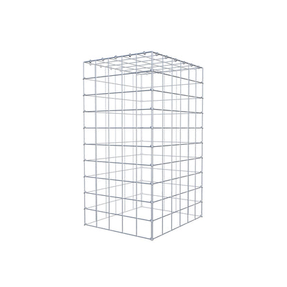 Typ 3 påbyggnadsgabion 100 cm x 60 cm x 50 cm (L x H x D), maskstorlek 10 cm x 10 cm, C-ring