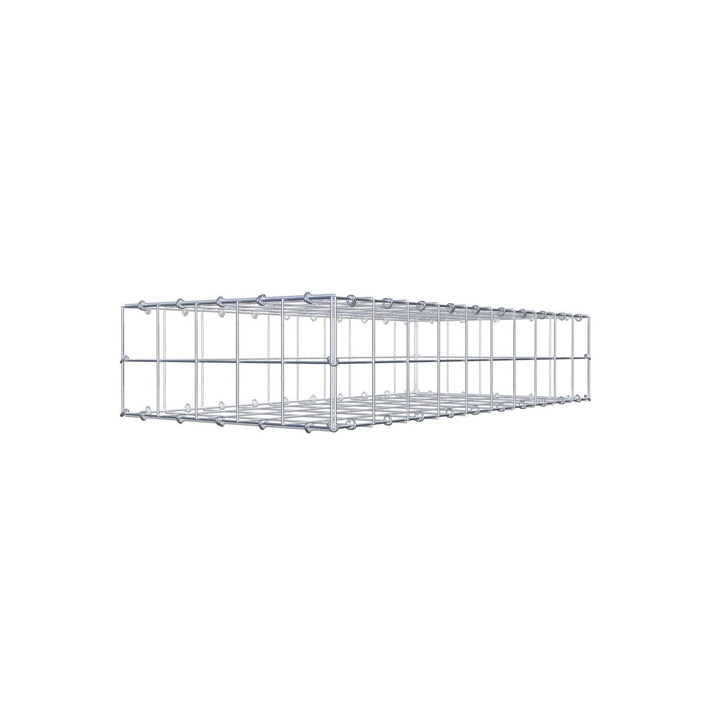 Gabione 100 cm x 20 cm x 50 cm (L x H x T), Maschenweite 10 cm x 10 cm, C-Ring
