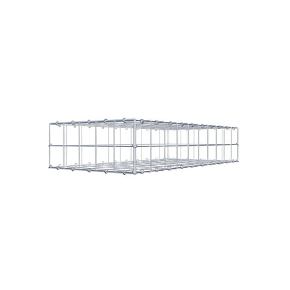 Gabione 100 cm x 20 cm x 50 cm (L x H x T), Maschenweite 10 cm x 10 cm, C-Ring