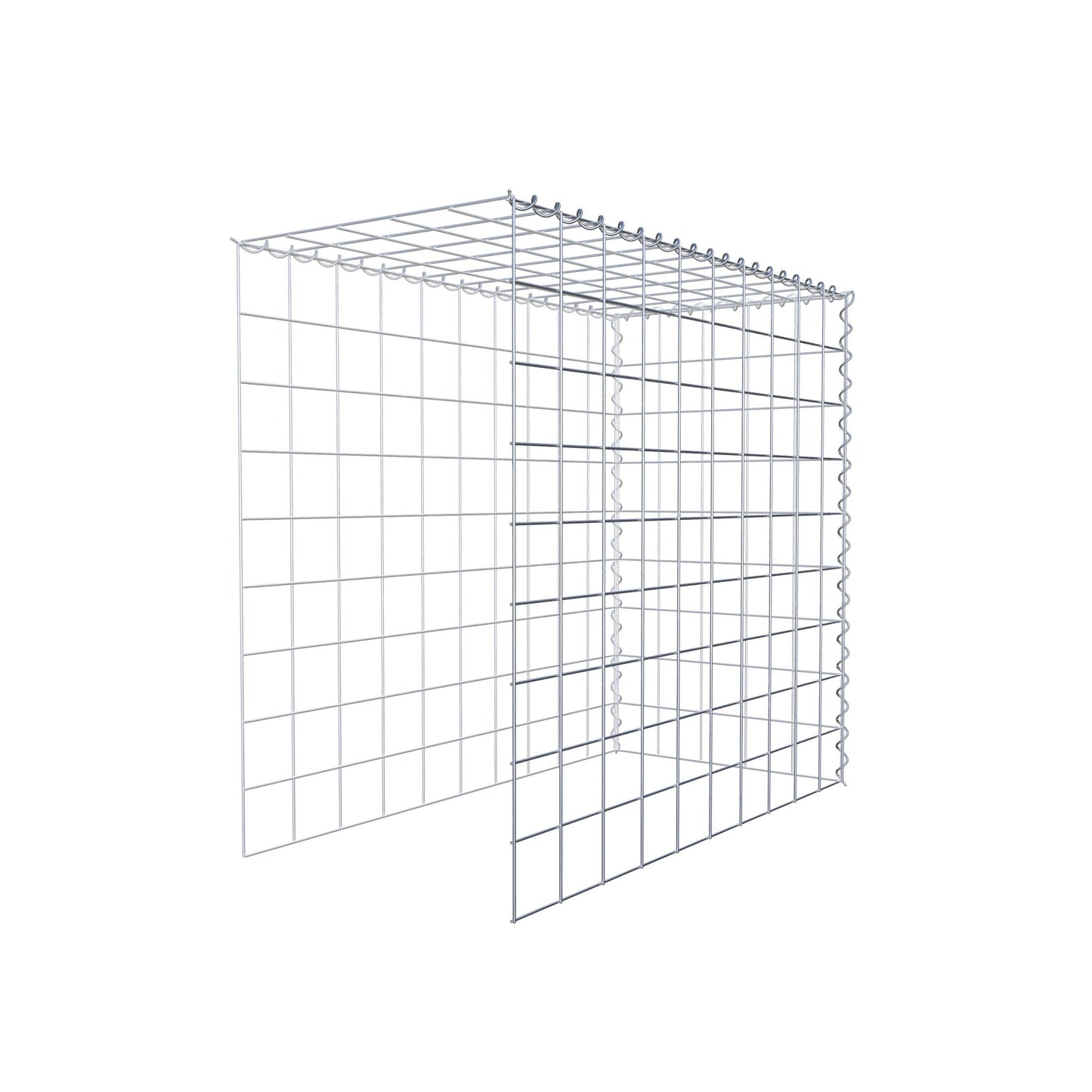 Gabião tipo 4 100 cm x 90 cm x 50 cm (C x A x P), malhagem 10 cm x 10 cm, espiral