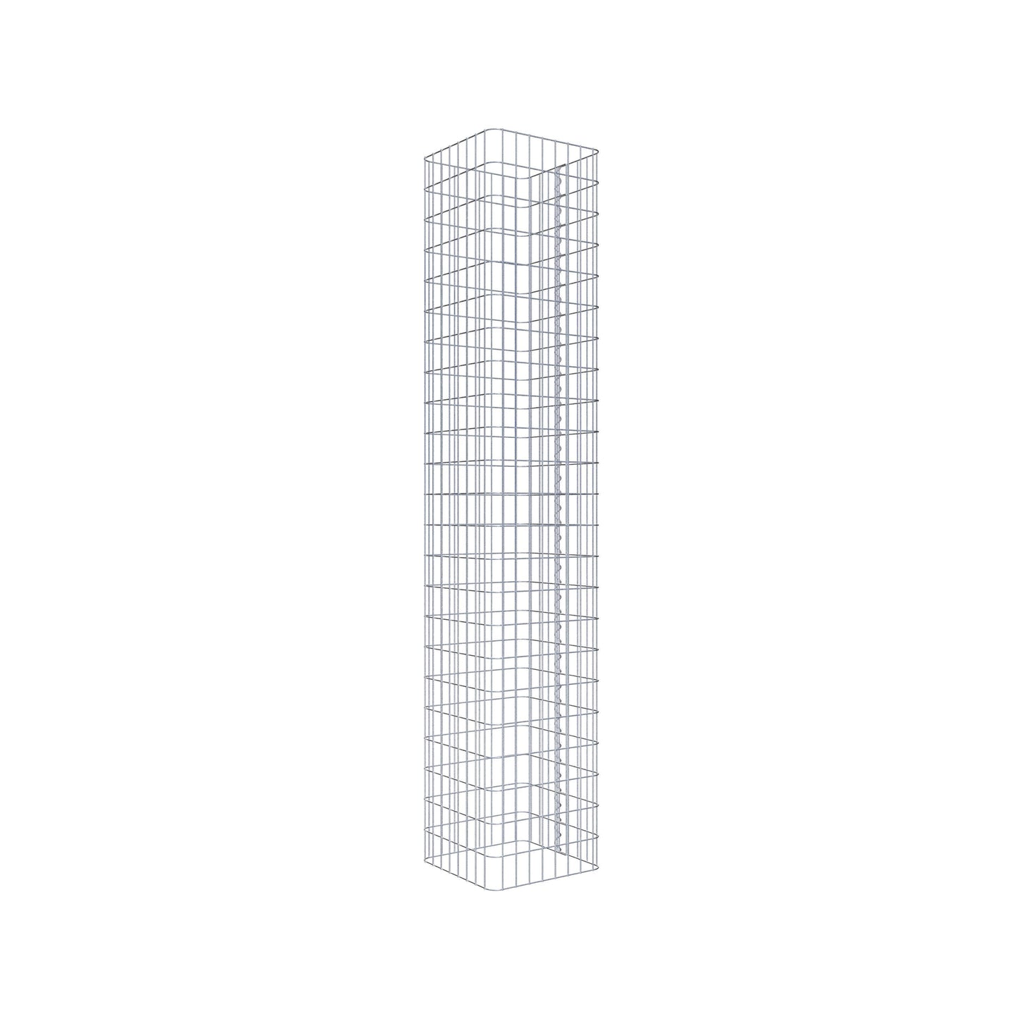 Colonna di gabbioni angolare 42 cm x 42 cm, 230 cm di altezza, MW 5 cm x 10 cm