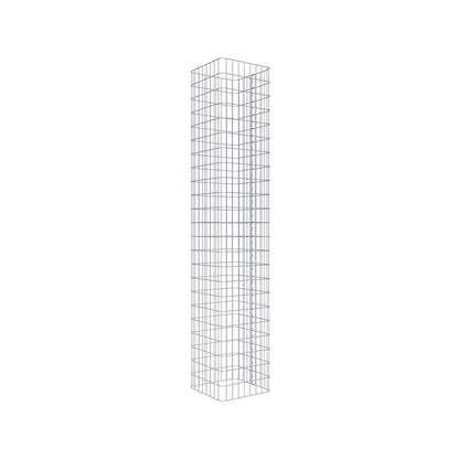 Colonna di gabbioni angolare 42 cm x 42 cm, 230 cm di altezza, MW 5 cm x 10 cm