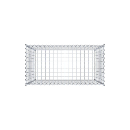 Extra gabion typ 3 100 cm x 100 cm x 50 cm (L x H x D), maskstorlek 5 cm x 10 cm, spiral