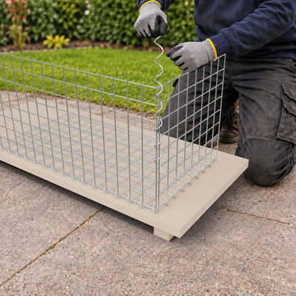 Schanskorf 80 cm x 40 cm x 40 cm (L x H x D), maaswijdte 5 cm x 5 cm, spiraalvormig