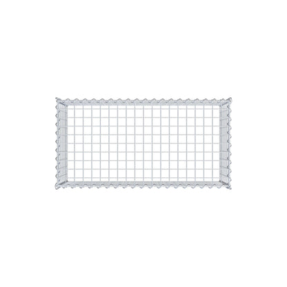 Opvokset gabion type 3 100 cm x 40 cm x 50 cm (L x H x D), maskestørrelse 5 cm x 5 cm, spiral