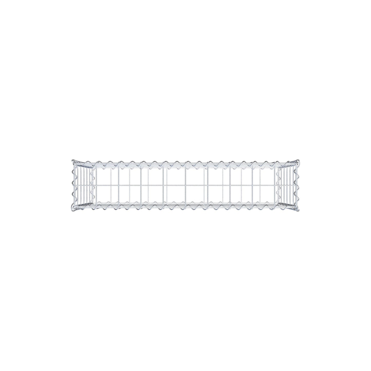 Gabbione 100 cm x 60 cm x 20 cm (L x H x P), maglia 10 cm x 10 cm, spirale