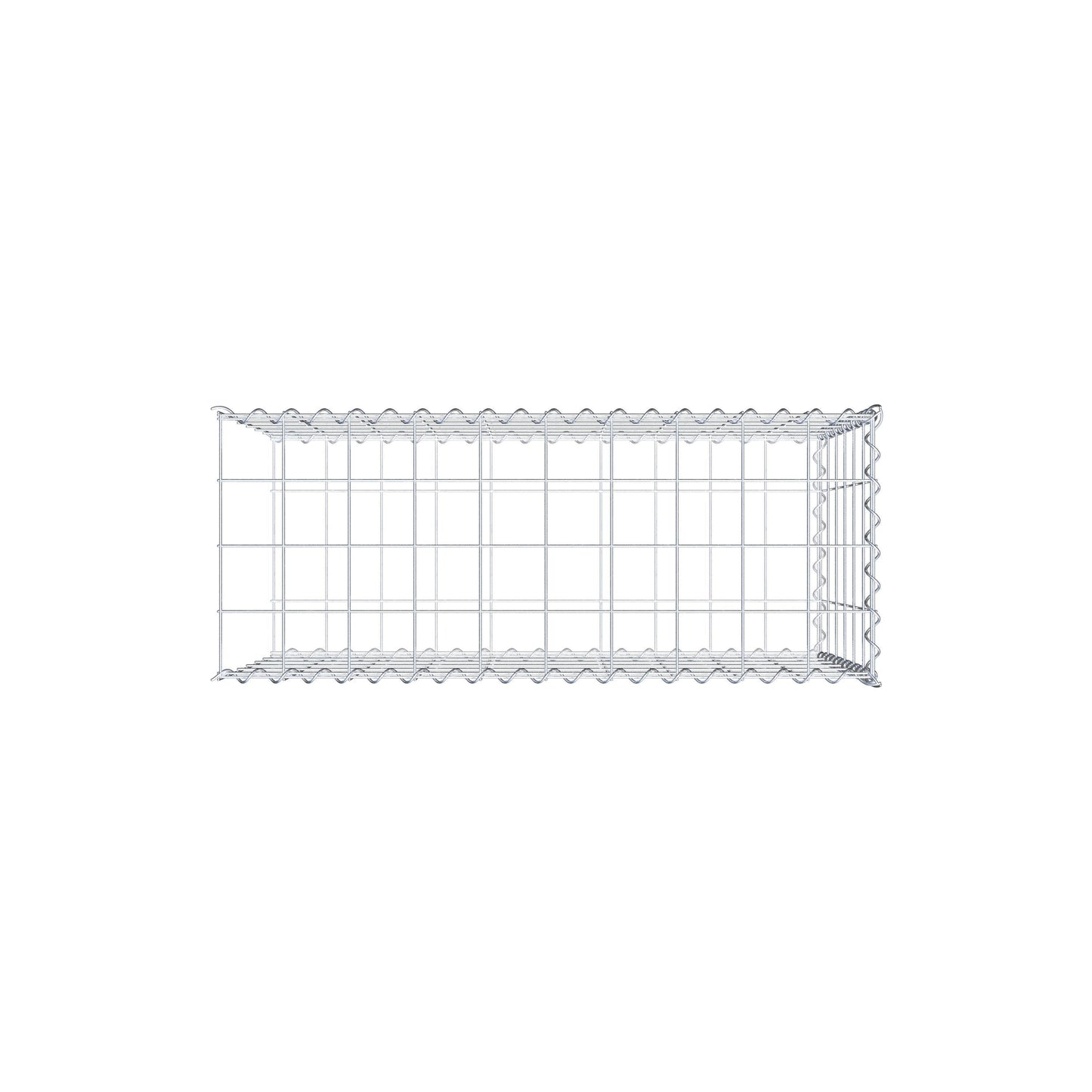 Extra gabion typ 2 100 cm x 60 cm x 40 cm (L x H x D), maskstorlek 10 cm x 10 cm, spiral