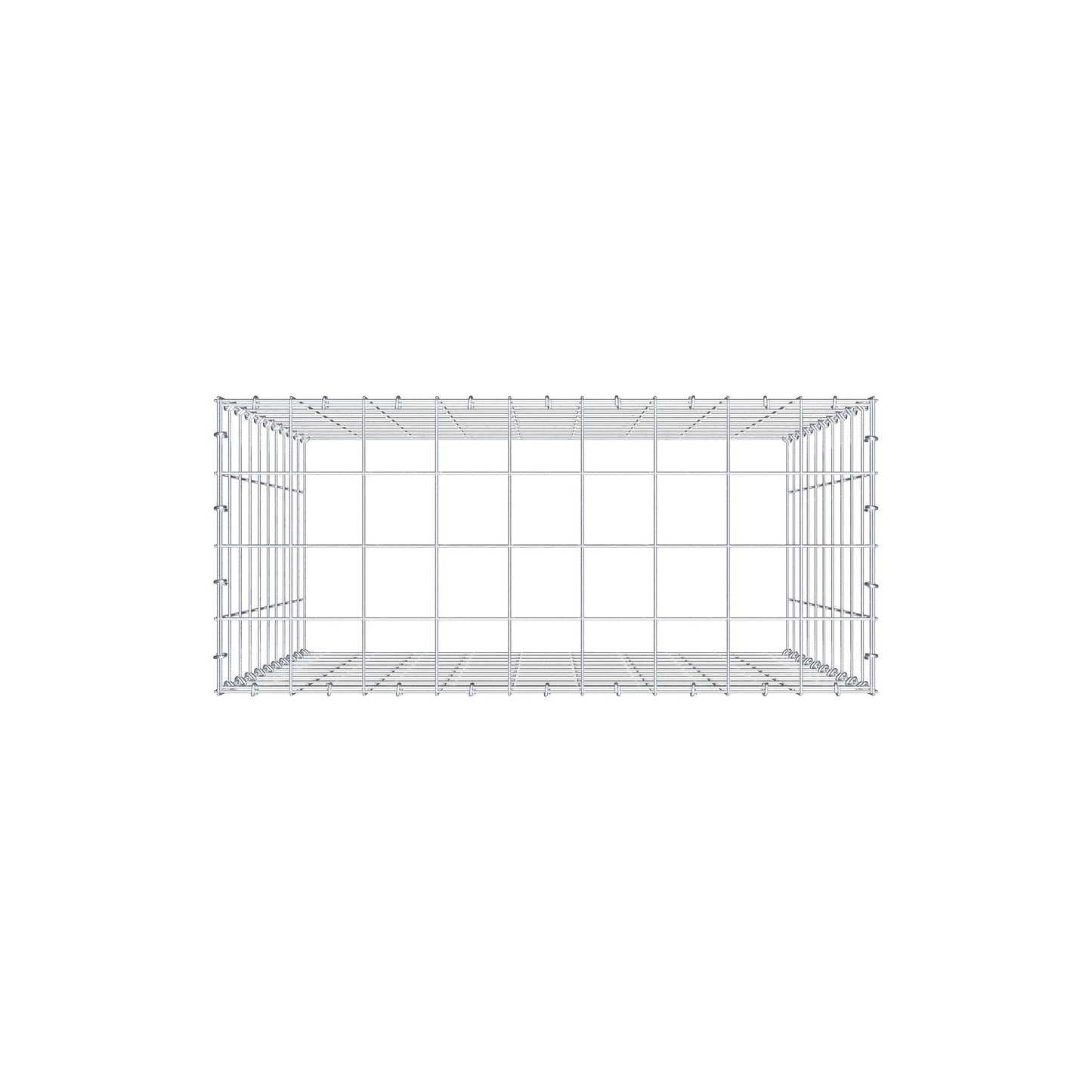 Gabião Tipo 3 100 cm x 90 cm x 40 cm (C x A x P), malhagem 10 cm x 10 cm, anel C