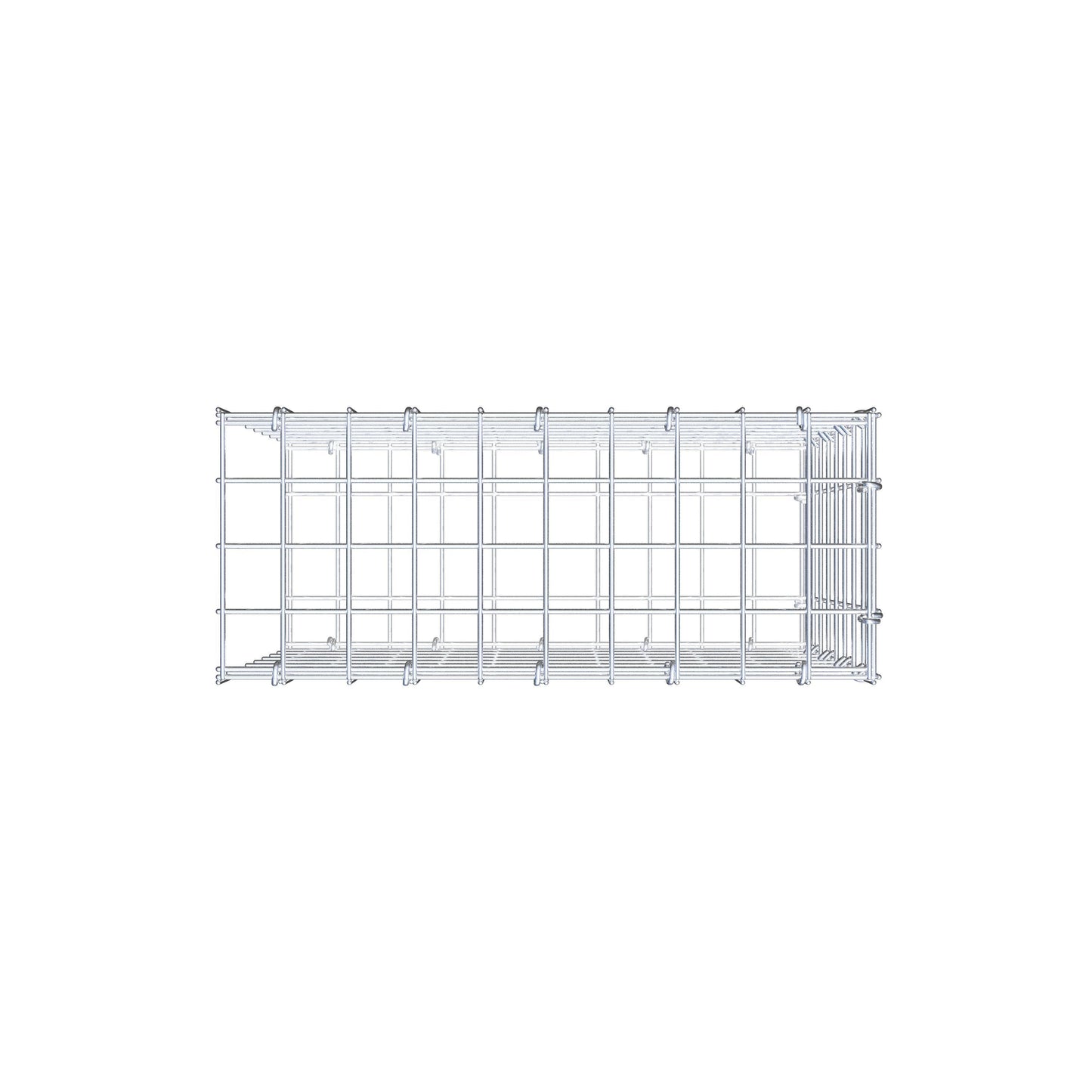 Gabião tipo 2 50 cm x 40 cm x 20 cm (C x A x P), malhagem 5 cm x 5 cm, anel C