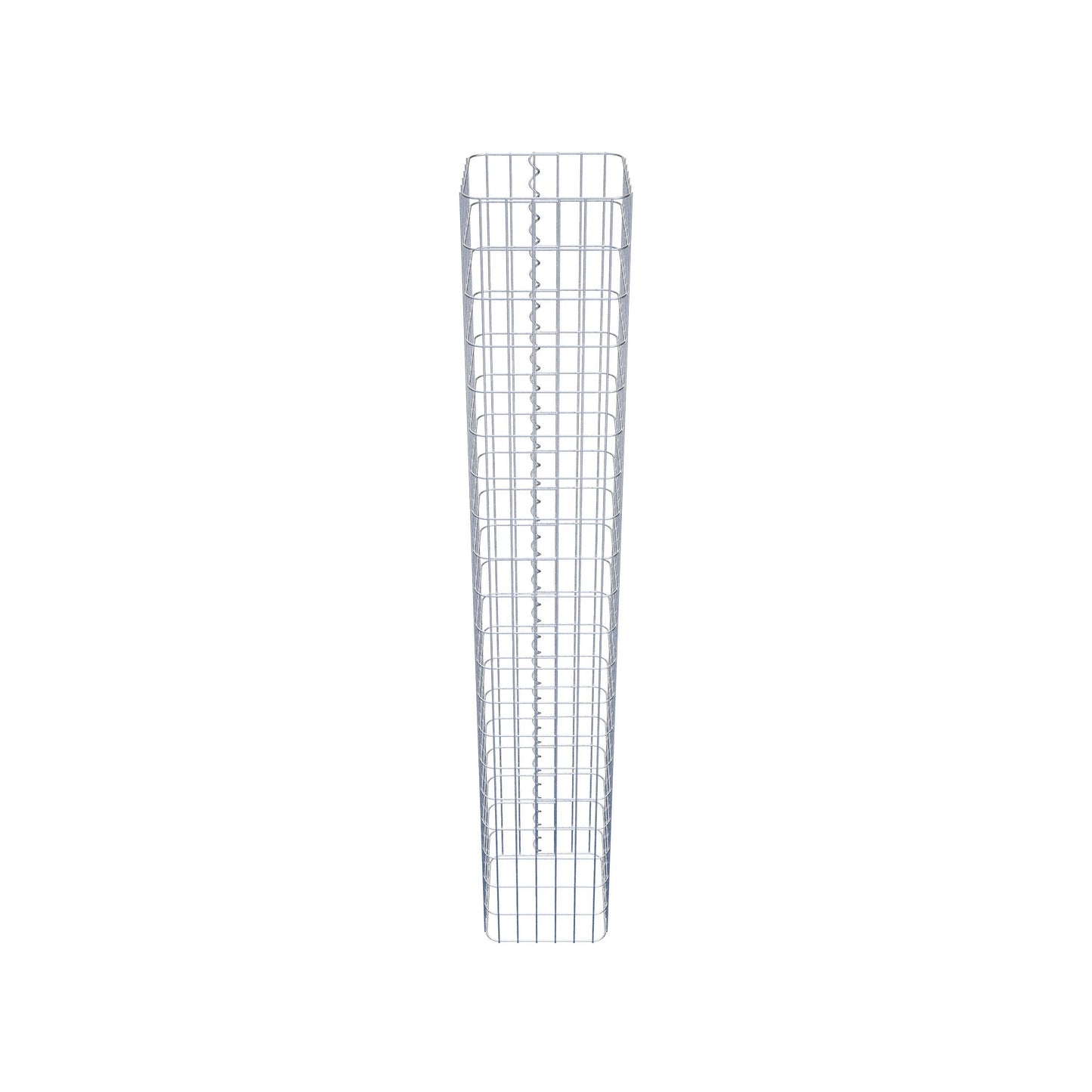 Coluna de gabião quadrada 32 cm x 32 cm, altura 200 cm, PM 5 cm x 10 cm
