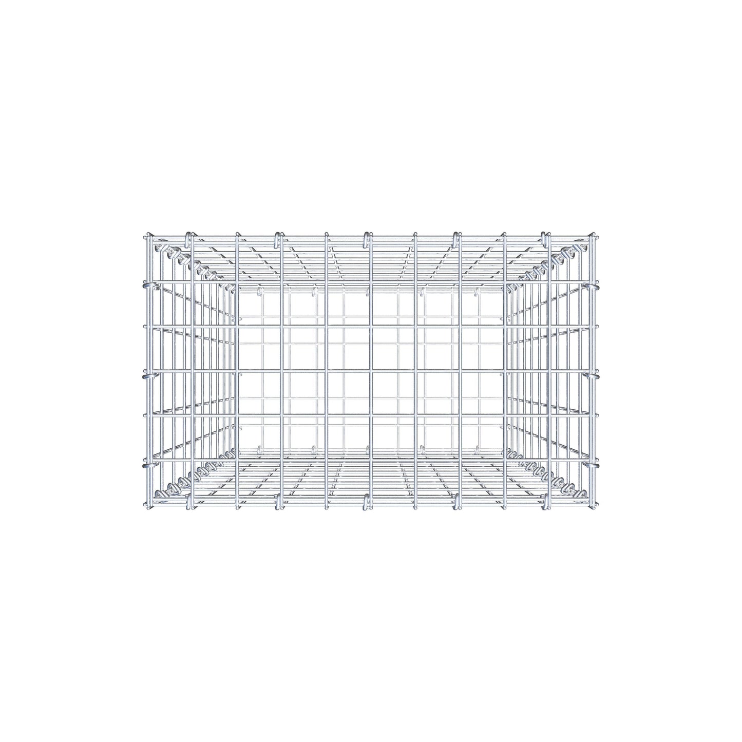 Gabião 100 cm x 50 cm x 30 cm (C x A x P), malhagem 5 cm x 10 cm, anel C