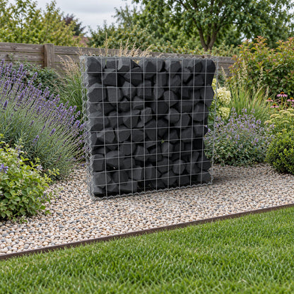 Gabion 100 cm x 100 cm x 20 cm (L x H x D), maskstorlek 10 cm x 10 cm, spiral