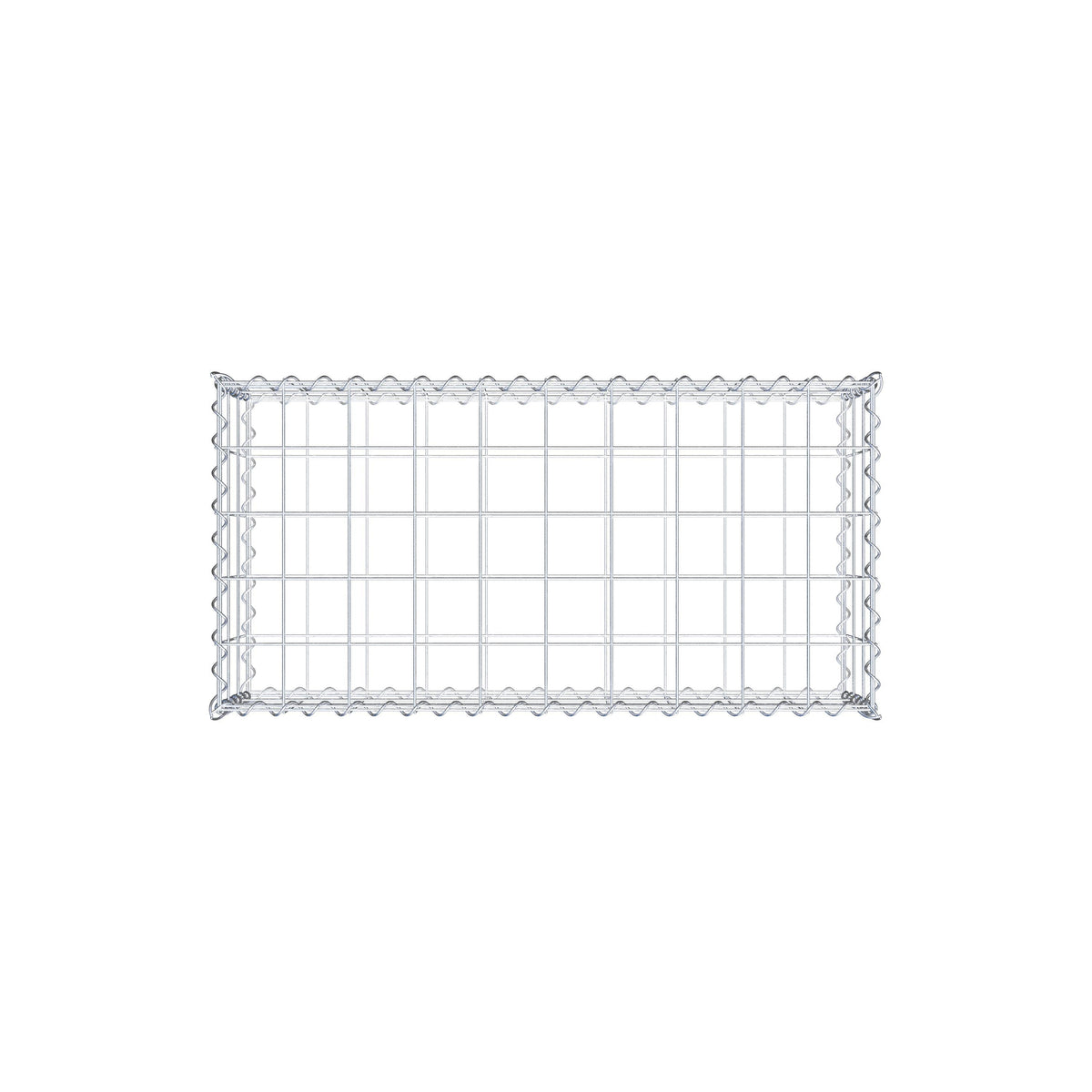 Gabbione 100 cm x 30 cm x 50 cm (L x H x P), maglia 10 cm x 10 cm, spirale