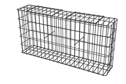 Gabion hot-dip galvanized 102 cm x 52 cm x 22 cm, mesh size 5 cm x 10 cm, fully welded