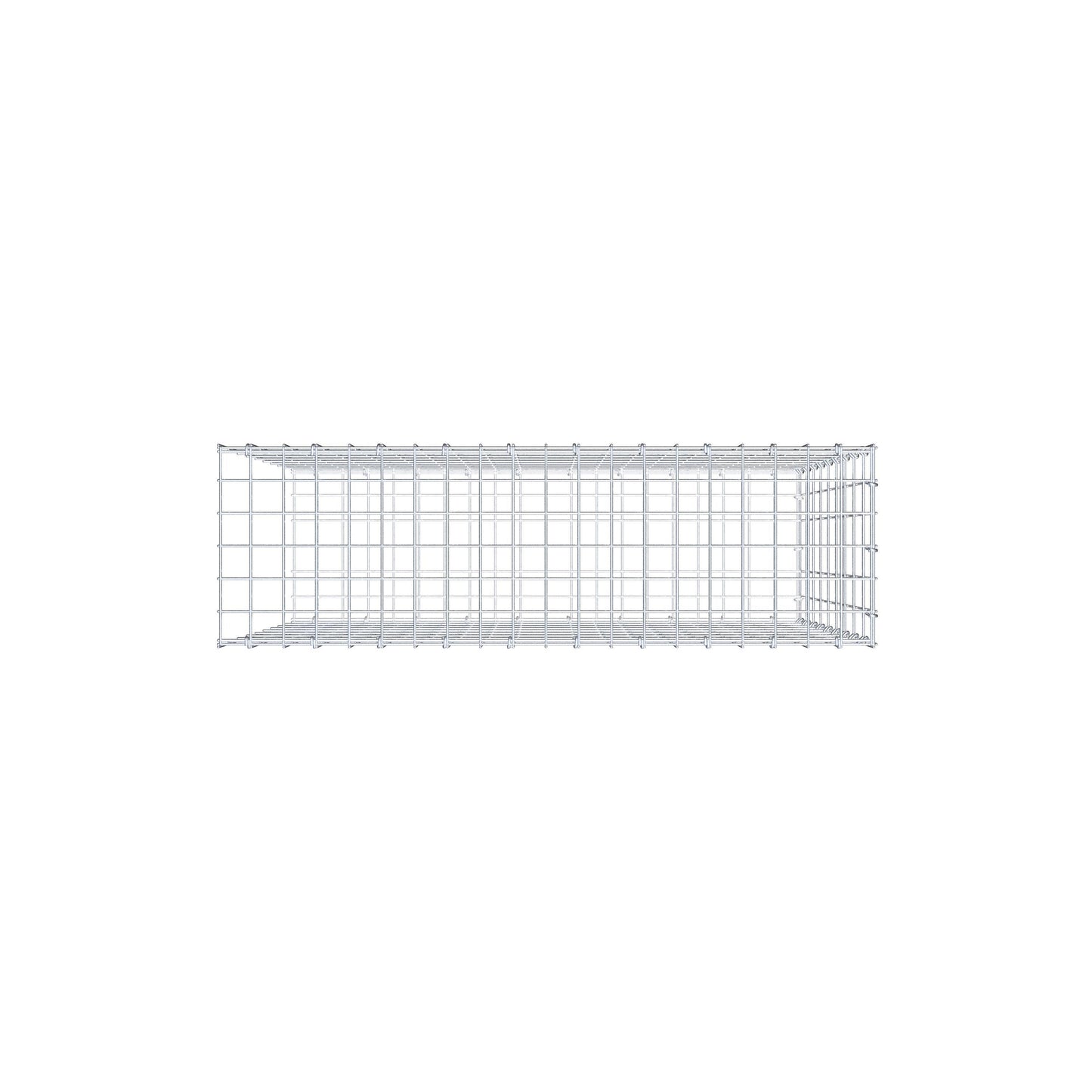 Monteret gabion type 2 100 cm x 90 cm x 30 cm, maskestørrelse 5 cm x 10 cm, C-ring