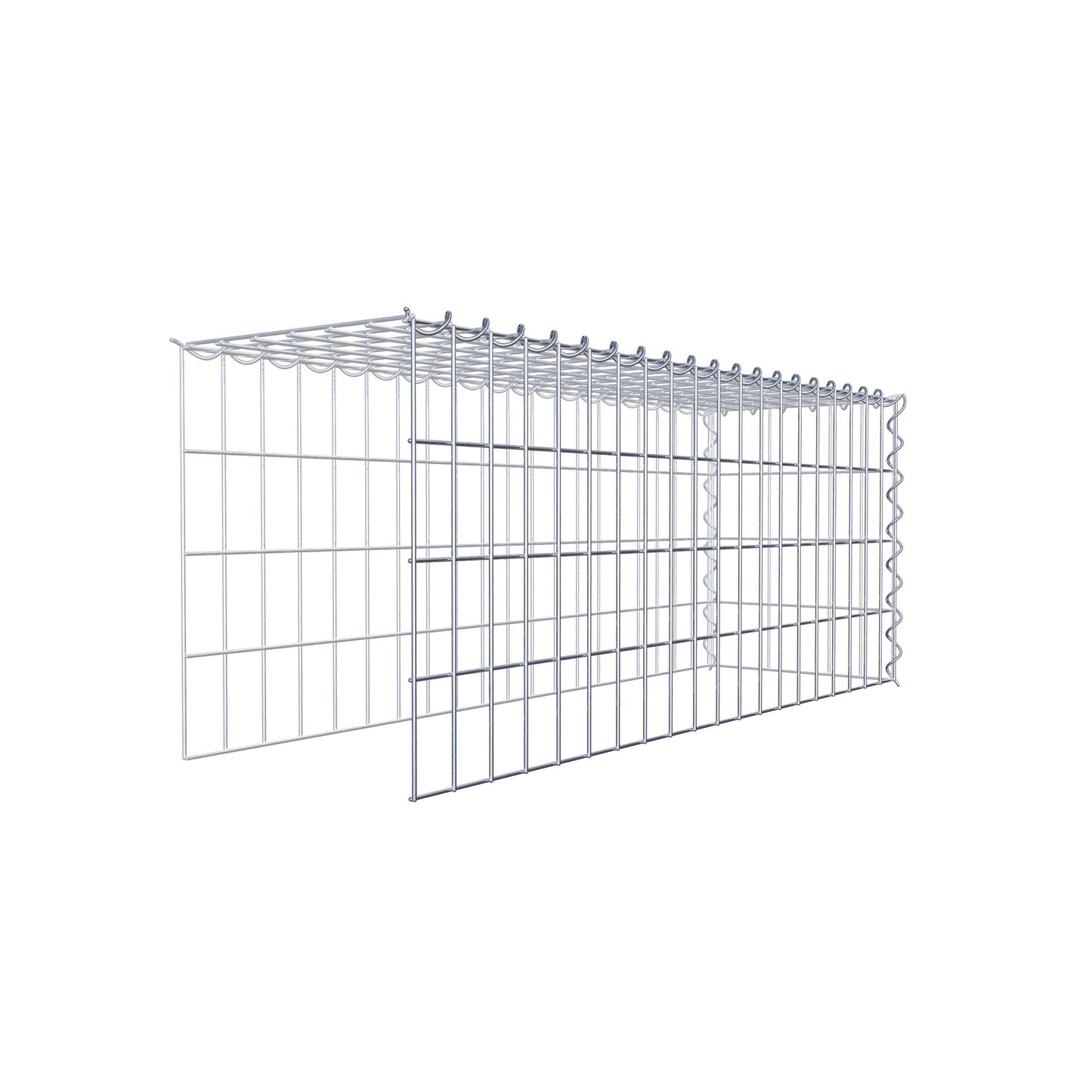Påväxt gabion typ 4 100 cm x 40 cm x 30 cm (L x H x D), maskstorlek 5 cm x 10 cm, spiral