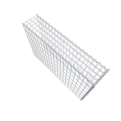 Opvokset gabion type 4 100 cm x 70 cm x 20 cm (L x H x D), maskestørrelse 5 cm x 10 cm, spiral