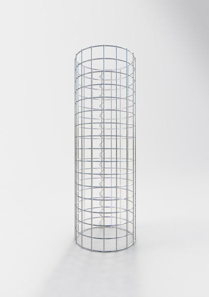 Columna de gaviones redonda 27 cm de diámetro, 80 cm de altura, malla 5 cm x 5 cm