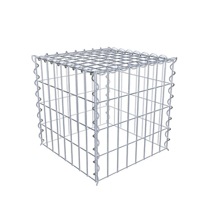 Opvokset gabion type 3 40 cm x 40 cm x 40 cm (L x H x D), maskestørrelse 5 cm x 10 cm, spiral
