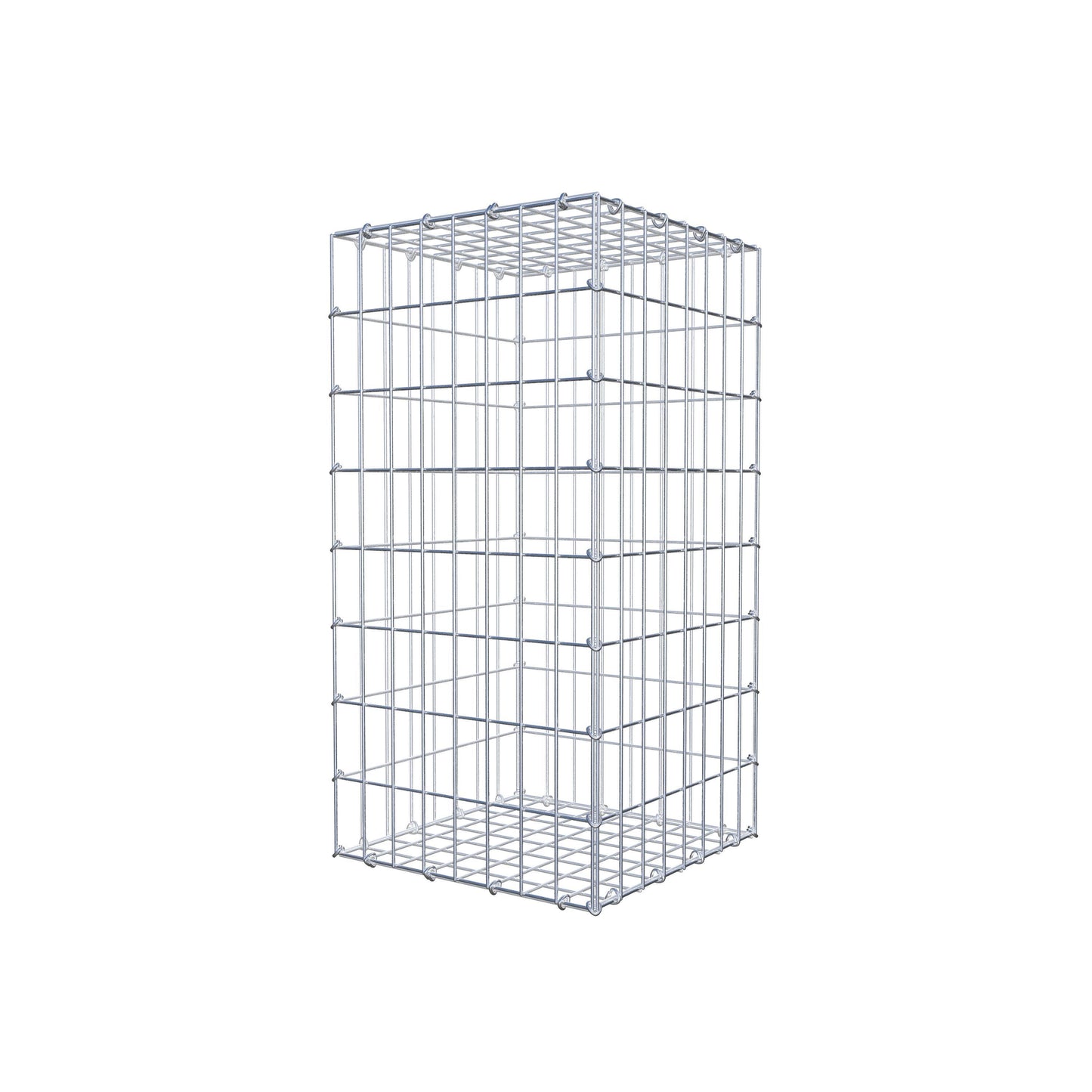 Gavión 80 cm x 40 cm x 40 cm (L x A x P), luz de malla 5 cm x 10 cm, anillo en C