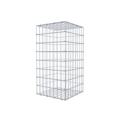 Gavión 80 cm x 40 cm x 40 cm (L x A x P), luz de malla 5 cm x 10 cm, anillo en C