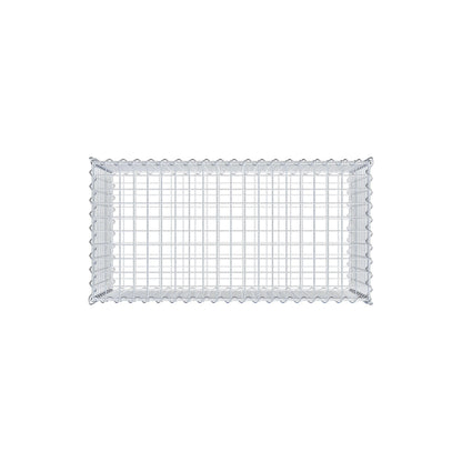 Sats med 2 gabioner 100 cm x 50 cm x 50 cm (L x H x D), maskstorlek 5 x 5 cm, spiral