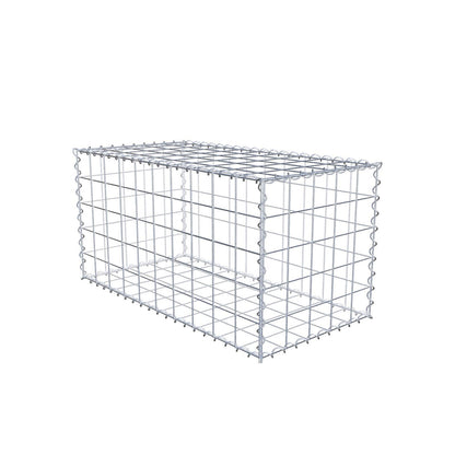 Set van 2 schanskorven 100 cm x 50 cm x 50 cm (L x H x D), maaswijdte 10 x 10 cm, spiraalvormig