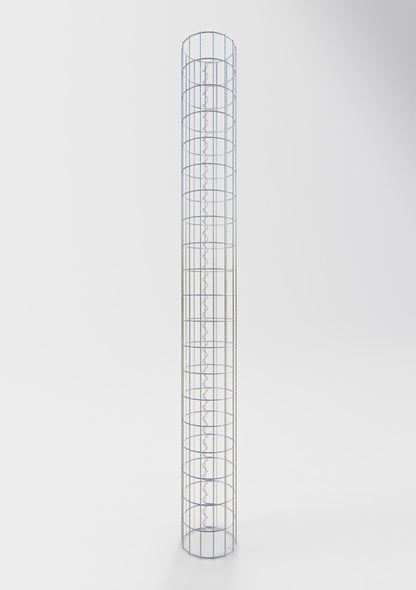 Colonne de gabion ronde 22 cm de diamètre, 200 cm de hauteur, maille 5 cm x 10 cm