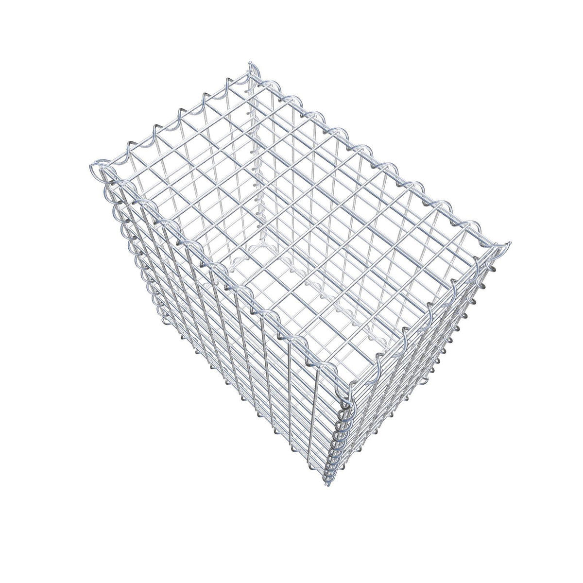 Gabbione 50 cm x 50 cm x 30 cm (L x H x P), maglia 5 cm x 5 cm, spirale