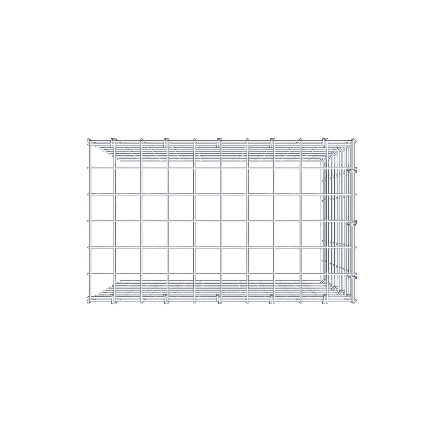 Gavión complementario tipo 4 50 cm x 50 cm x 30 cm (L x A x P), malla 5 cm x 5 cm, anillo en C