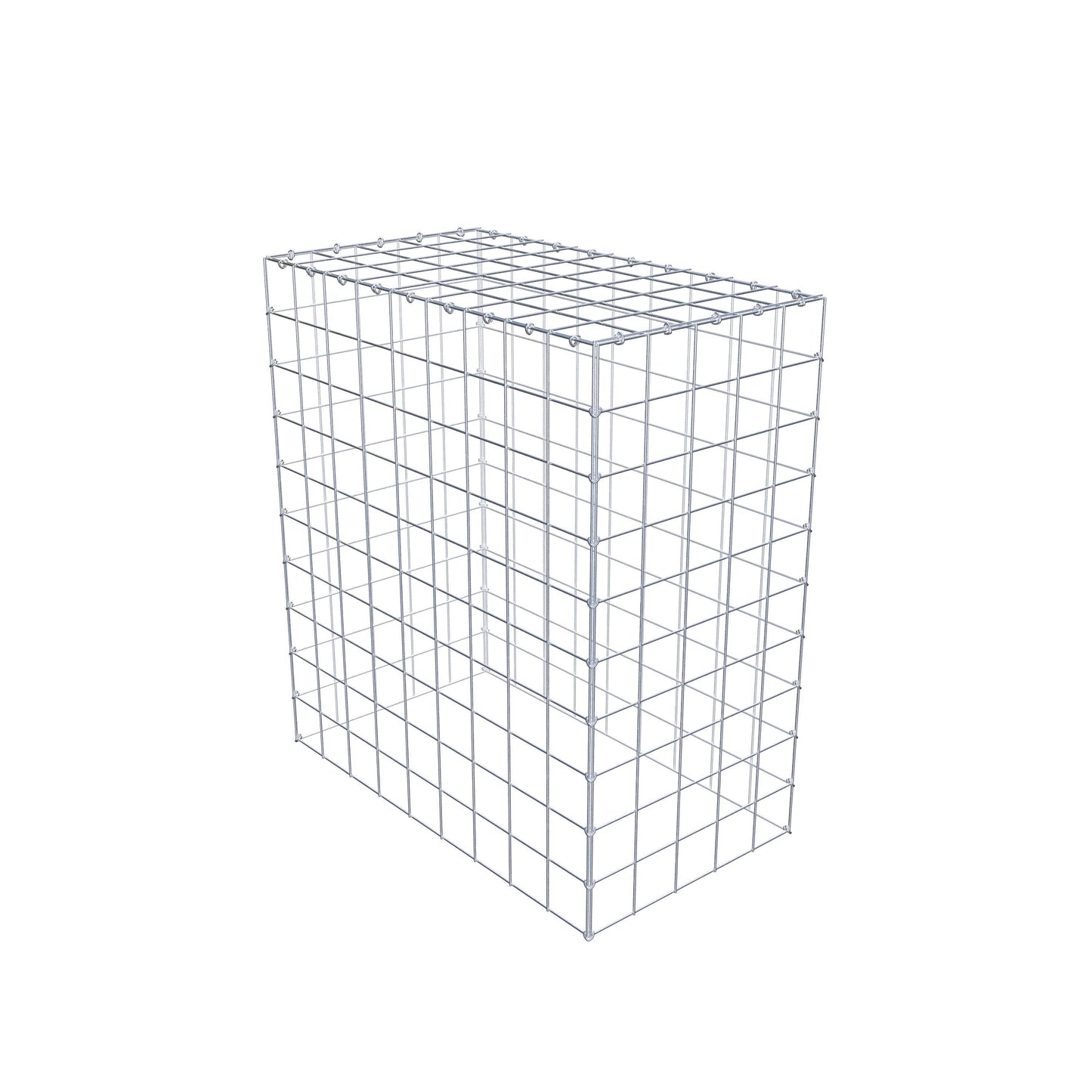 Typ 3 påbyggnadsgabion 100 cm x 90 cm x 50 cm (L x H x D), maskstorlek 10 cm x 10 cm, C-ring