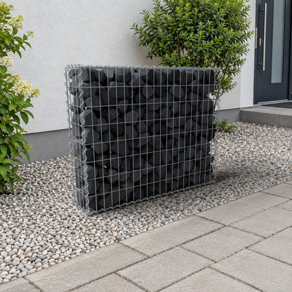 Gabione 100 cm x 80 cm x 20 cm (L x H x T), Maschenweite 5 cm x 10 cm, Spirale